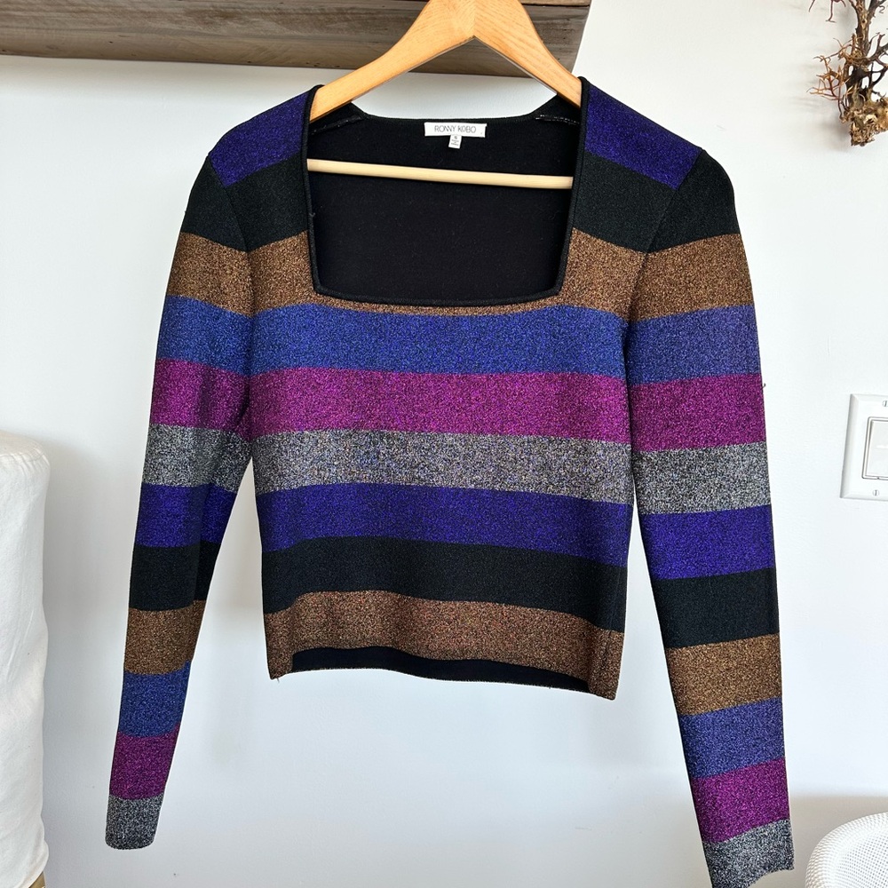 RONNY KOBO NEVER BEEN WORN METALLIC TOP